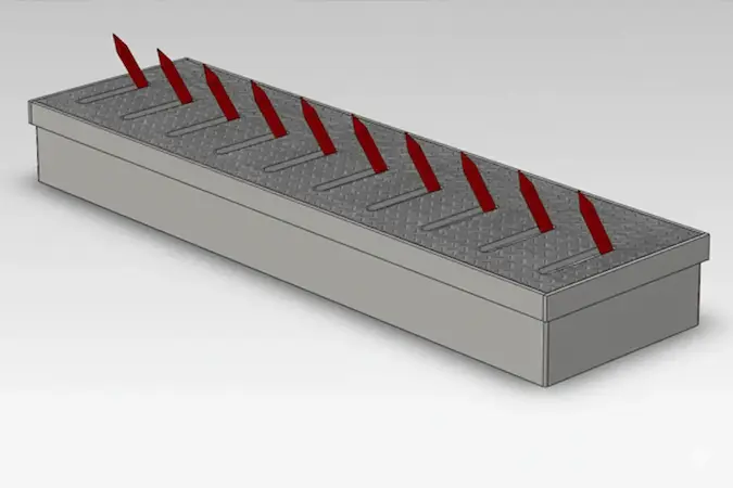 Mechanical Spike Barrier – One-Way Traffic Control & Perimeter Security
