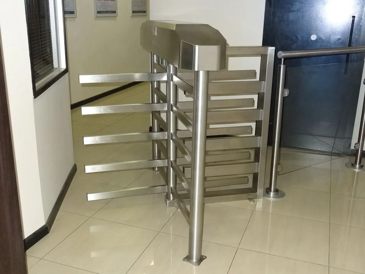Reliable half height turnstiles installed at commercial complex for controlled access