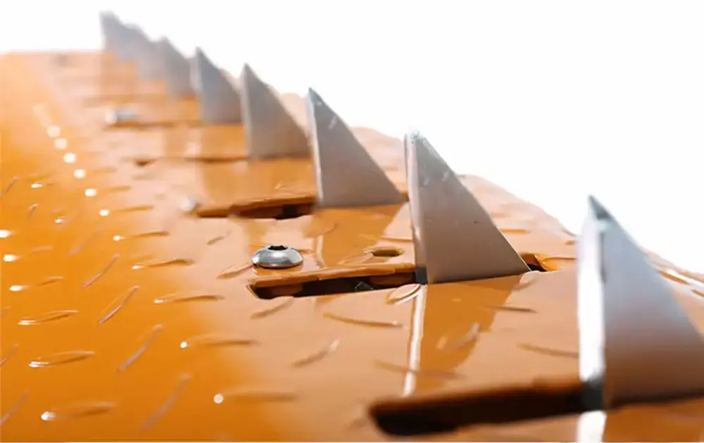 Hydraulic Tyre Killer installed at high-security gate