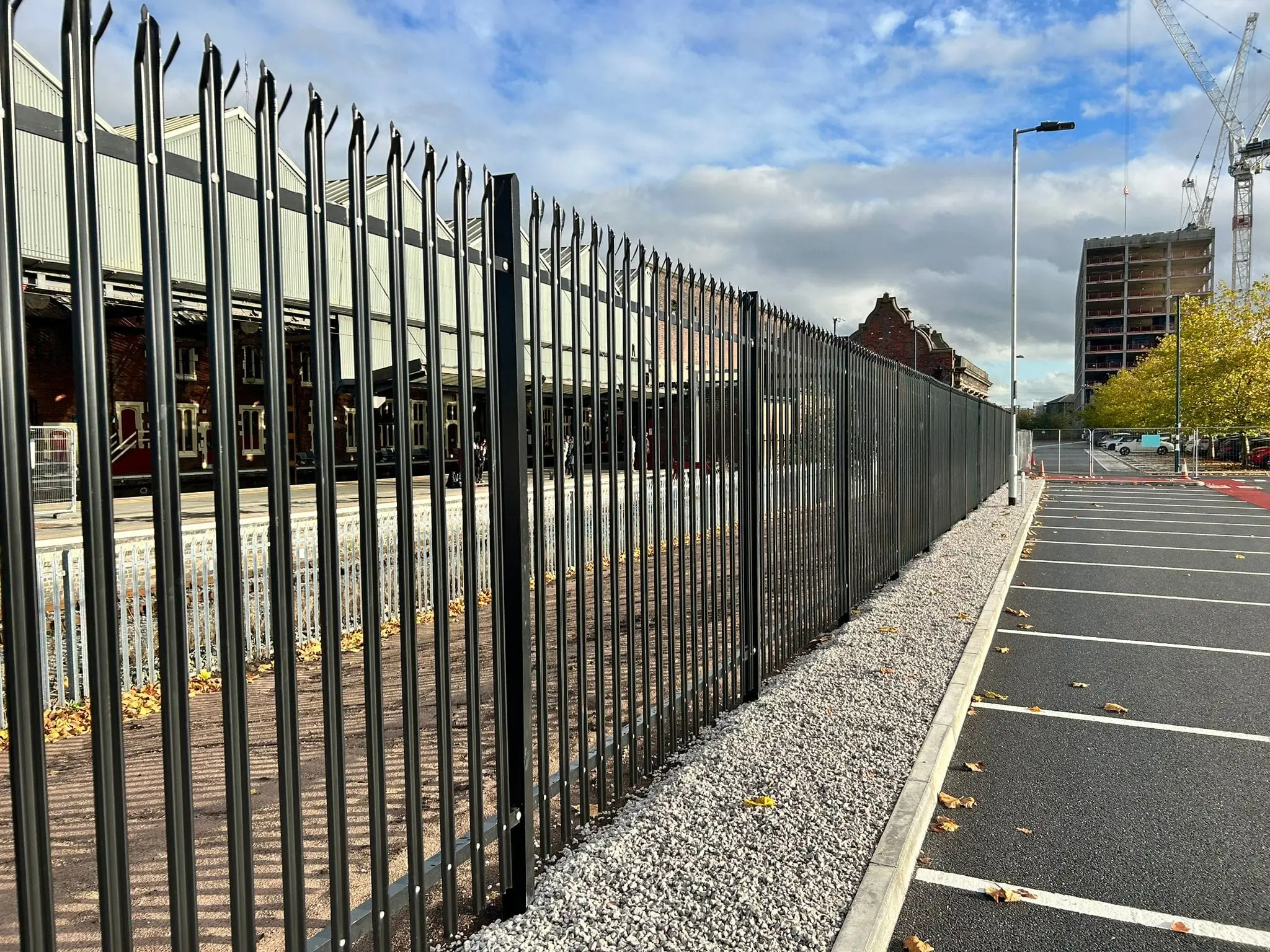 Palisade Fence installed at Industrial Facility